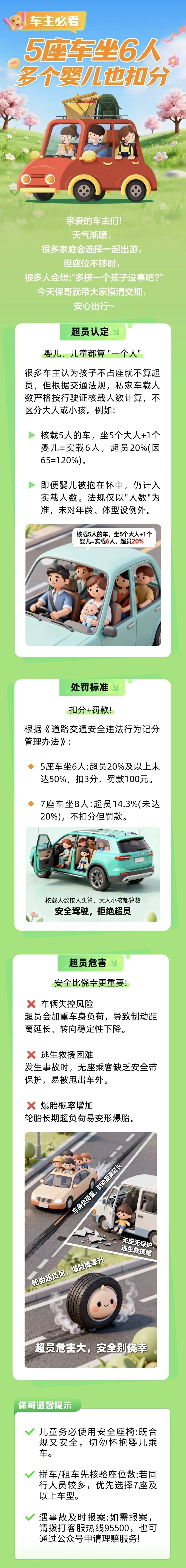12.5座車多個嬰兒算超員？扣3分罰百元 ！