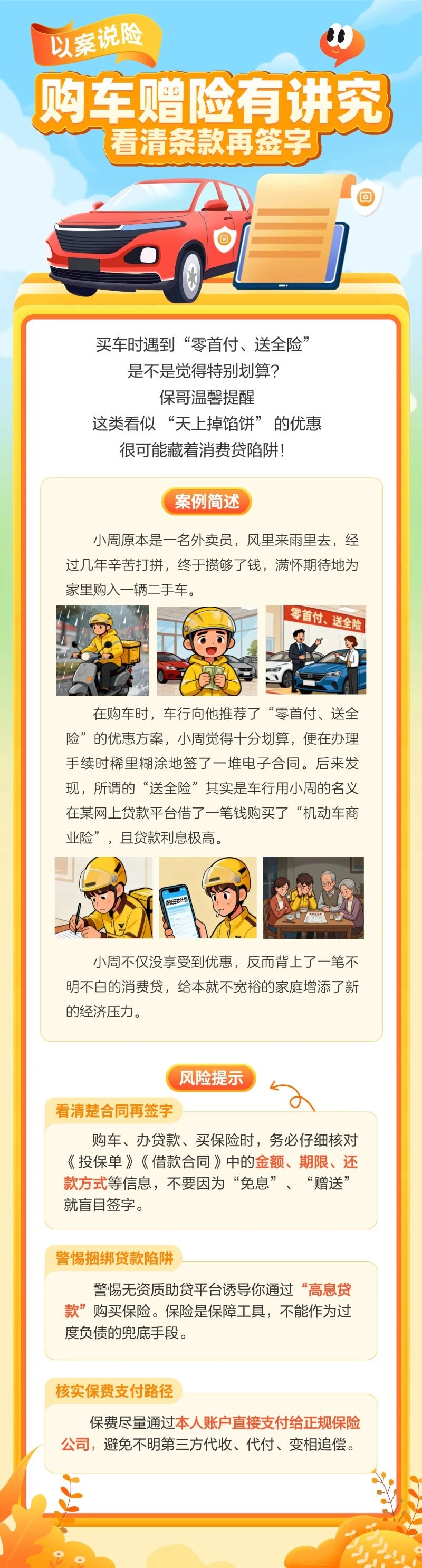 6.【以案說險】購車贈險有講究，看清條款再簽字